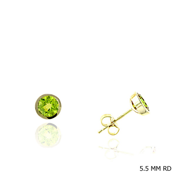 Peridot Bezel  Earrings